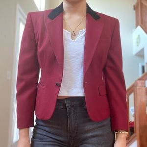 Vintage 100% Wool Velvet Collar Blazer